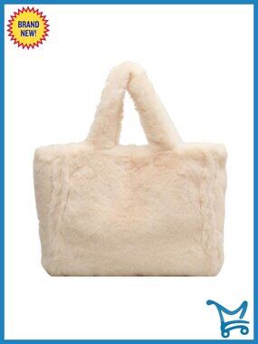 Large Fluffy Tote Bag Faux Fur Furry Shoulder Handbag Plush Purse Winter